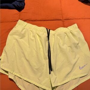 Nike Women's Bright Yellow Athletic Shorts